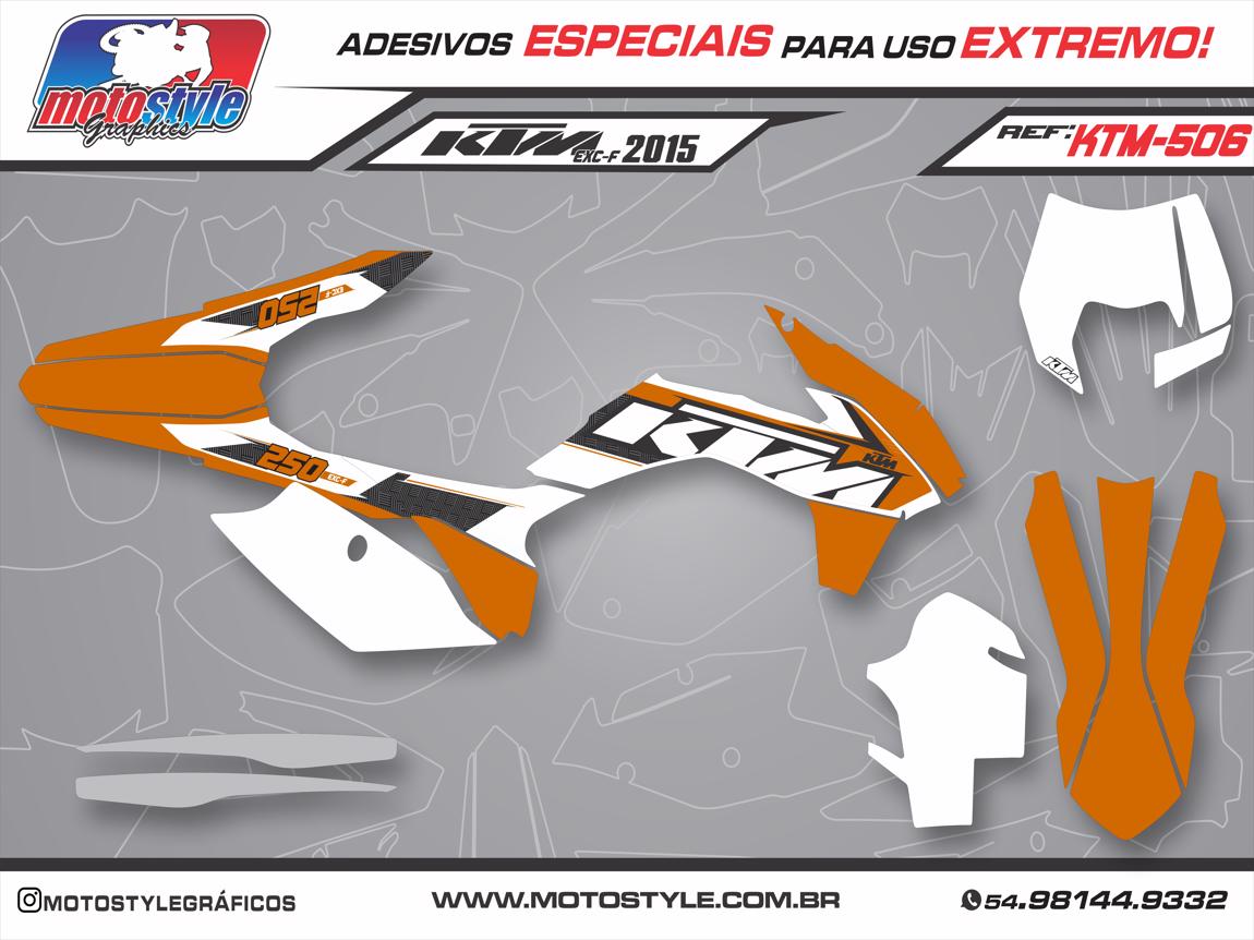 KTM 506 GRÁFICO ADESIVO RÉPLICA KTM EXC-F 2015