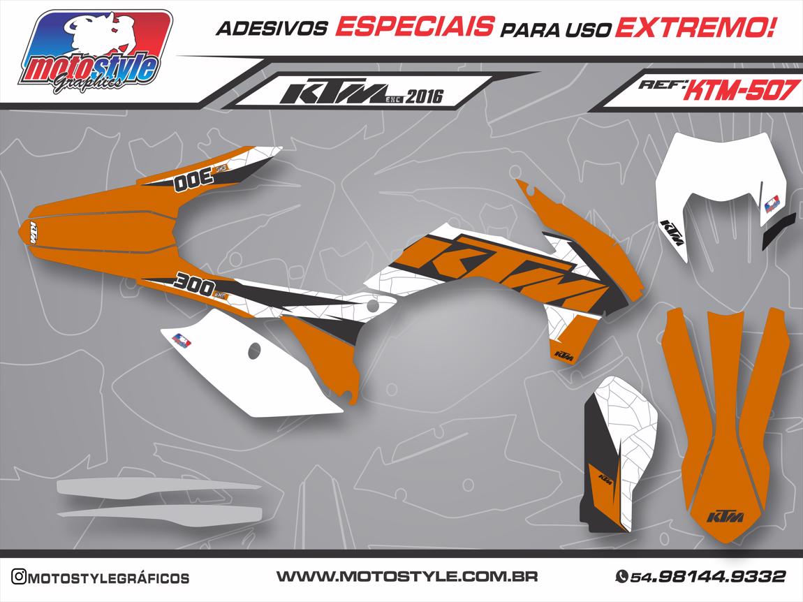 KTM 507 GRÁFICO ADESIVO RÉPLICA KTM EXC 2016