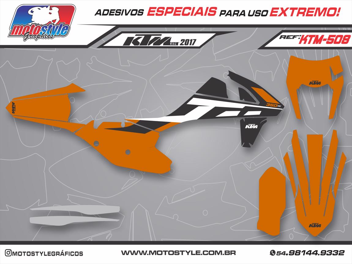 KTM 508 GRÁFICO ADESIVO RÉPLICA KTM EXC 2017