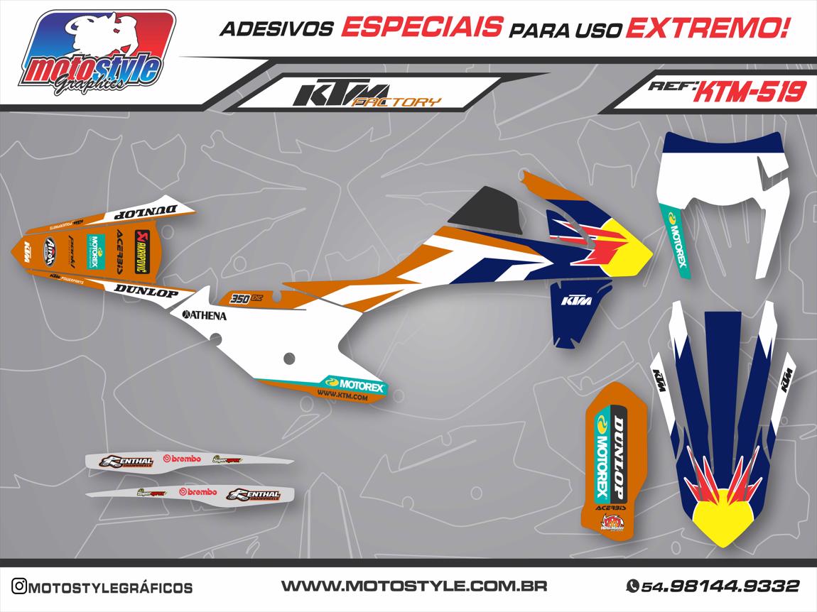 KTM 519 GRÁFICO ADESIVO RÉPLICA KTM FACTORY EDITION 2016