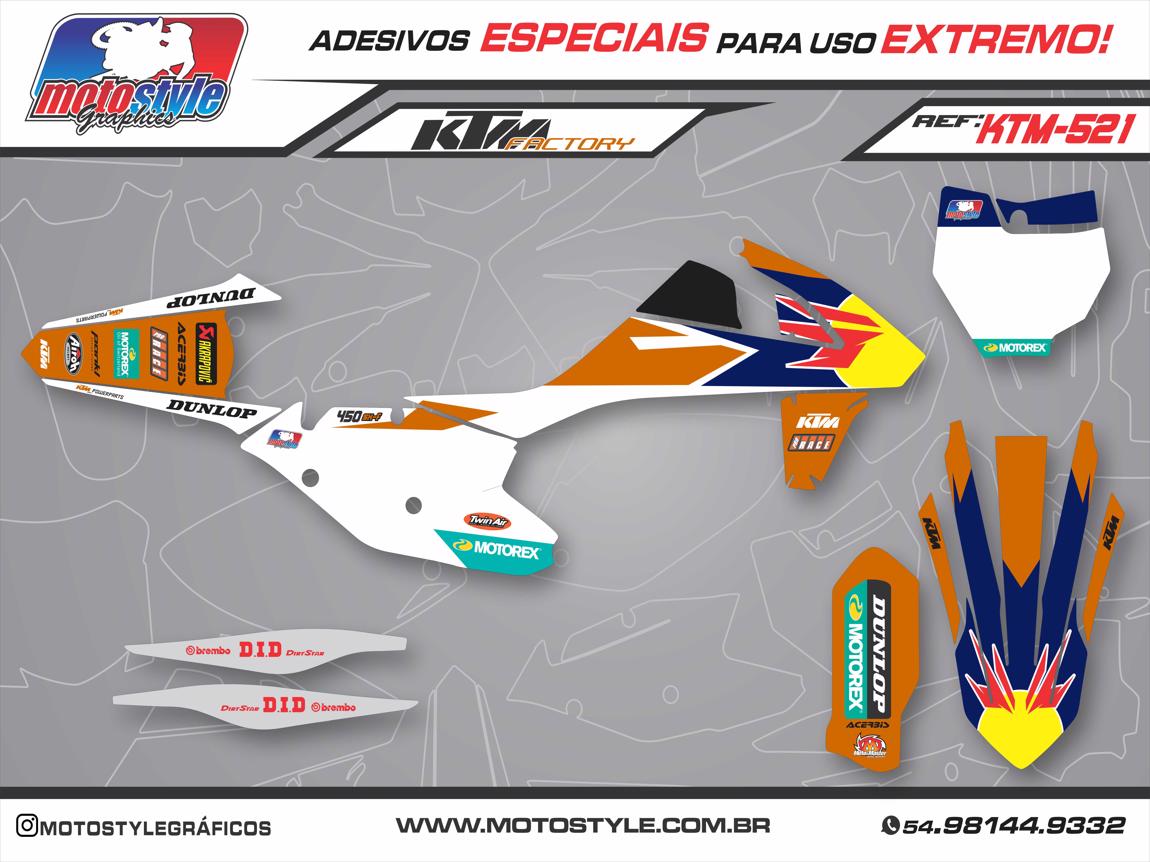 KTM 521 GRÁFICO ADESIVO RÉPLICA KTM FACTORY EDITION 2018