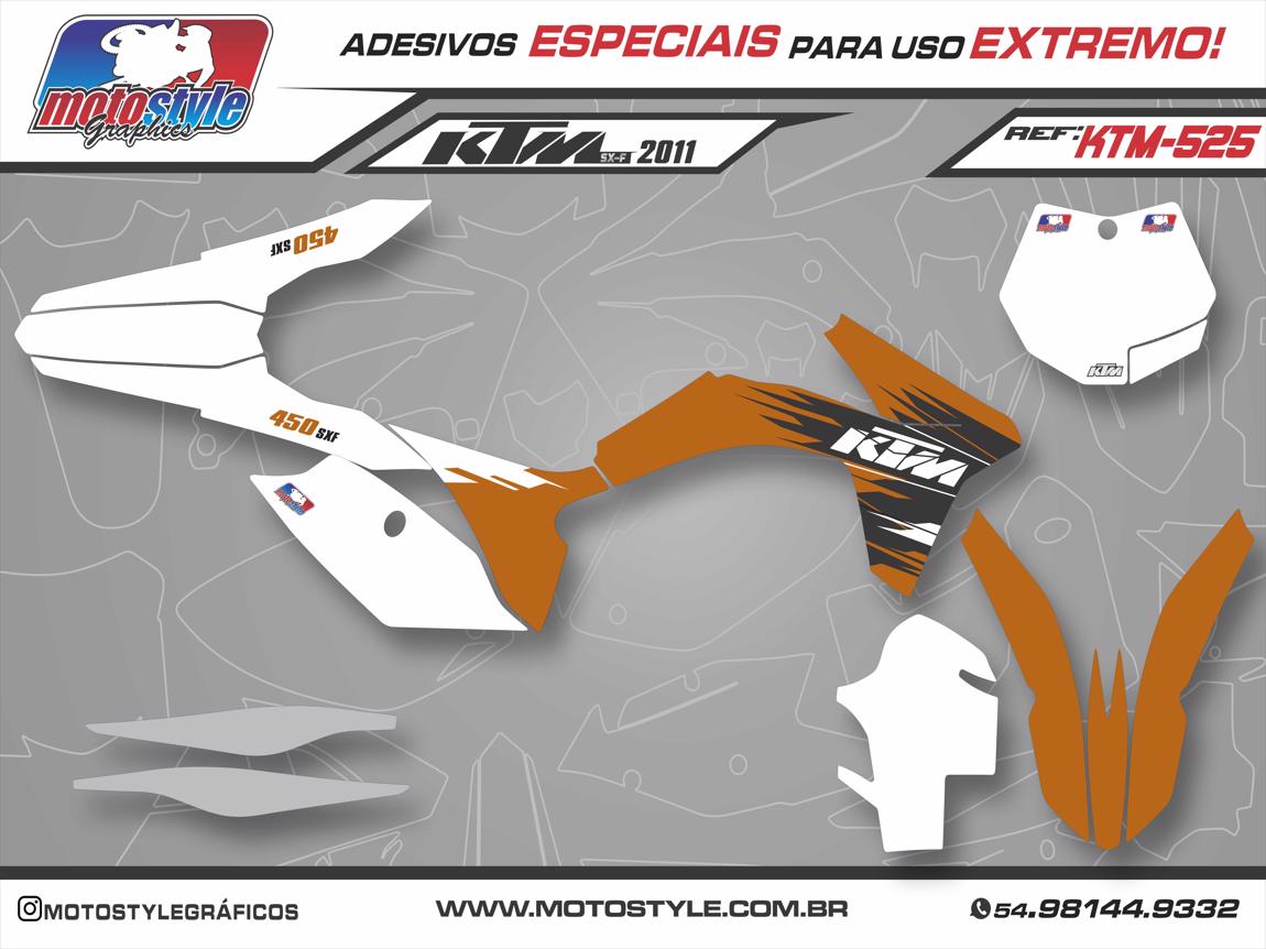 KTM 525 GRÁFICO ADESIVO RÉPLICA KTM SX-F 2011