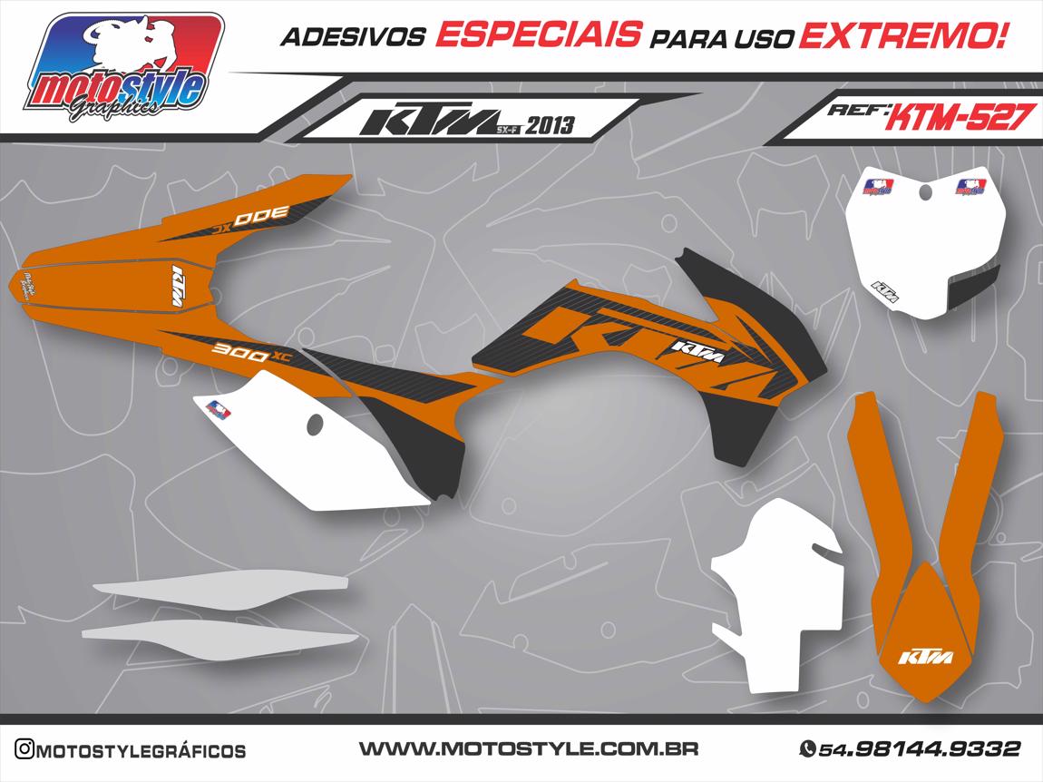 KTM 527 GRÁFICO ADESIVO RÉPLICA KTM SX-F 2013