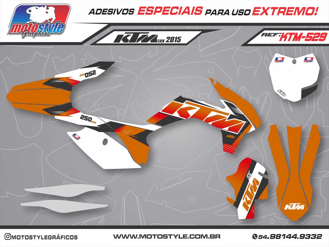 KTM 529 GRÁFICO ADESIVO RÉPLICA KTM SX-F 2015