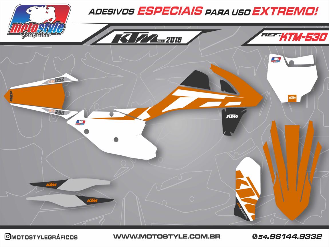 KTM 530 GRÁFICO ADESIVO RÉPLICA KTM SX-F 2016
