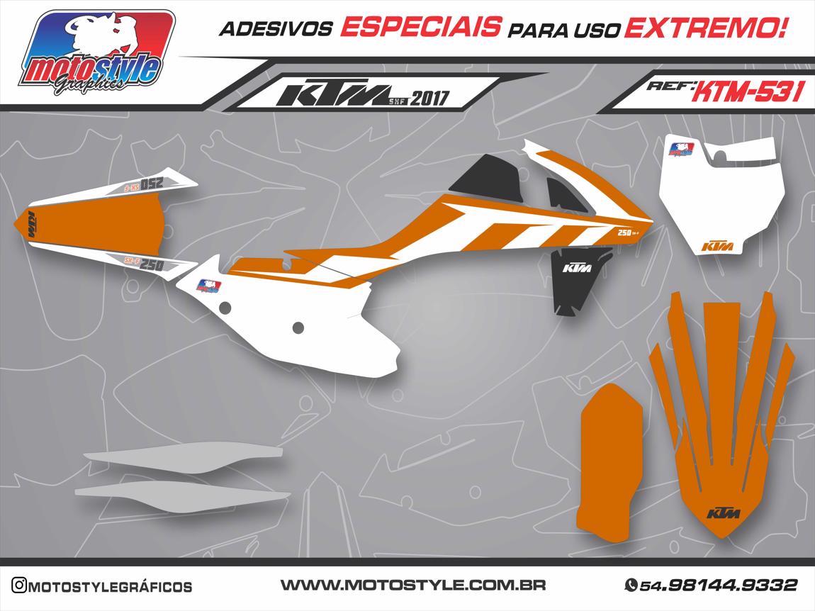 KTM 531 GRÁFICO ADESIVO RÉPLICA KTM SX-F 2017