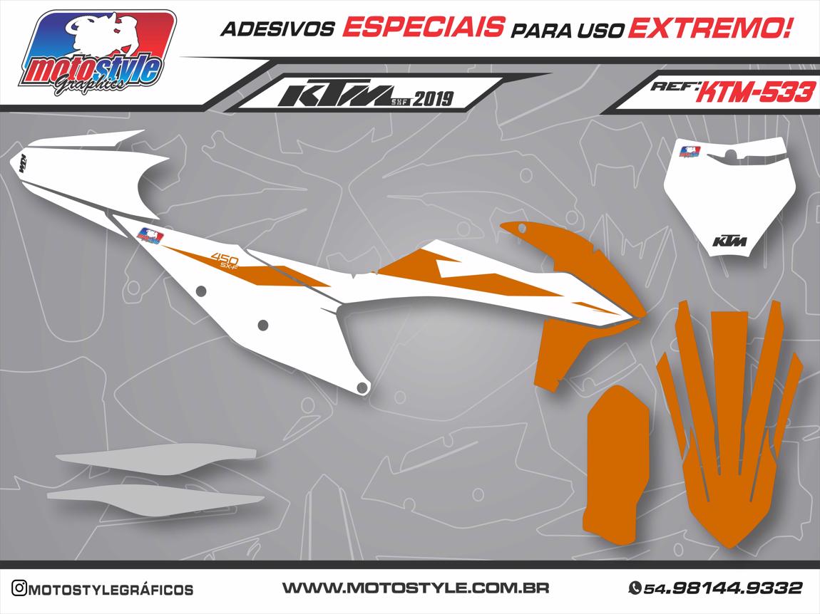 KTM 533 GRÁFICO ADESIVO RÉPLICA KTM SX-F 2019