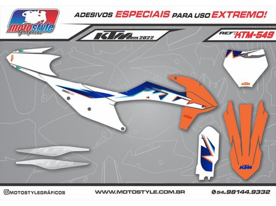 KTM 549 GRÁFICO ADESIVO KTM ENDURO 2022