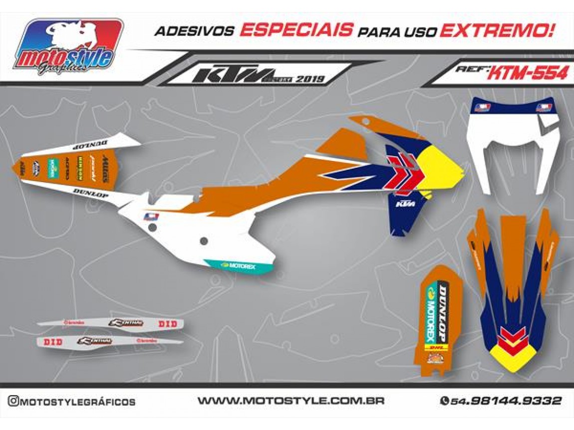 KTM 554 GRÁFICO ADESIVO KTM FACTORY 2019