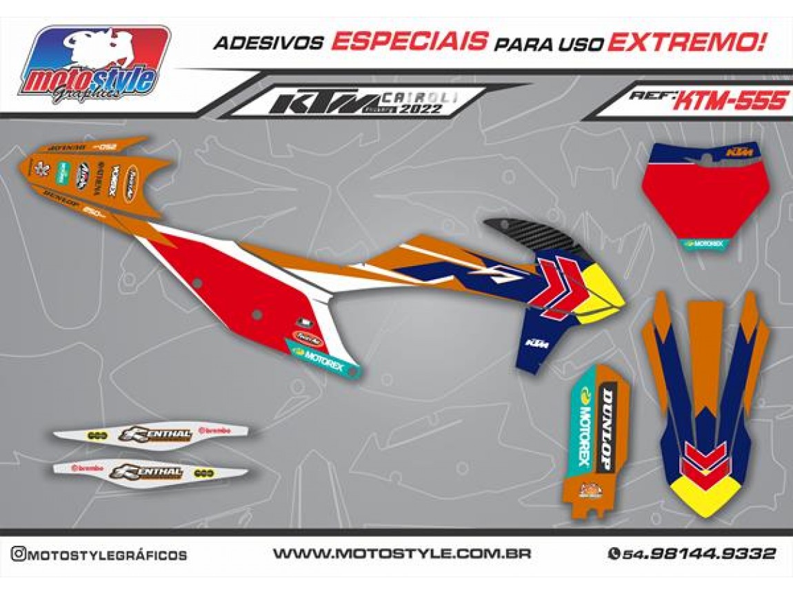 KTM 555 GRÁFICO ADESIVO KTM FACTORY CAIROLI 2022