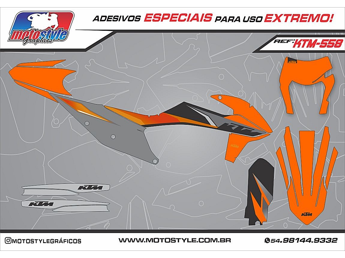 KTM 558 GRÁFICO ADESIVO KTM EXC 2021