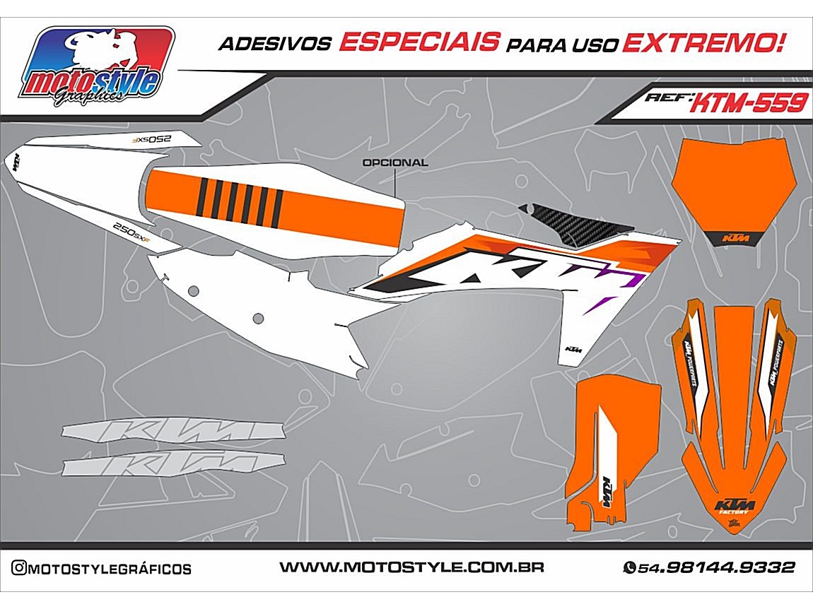 KTM 559 GRÁFICO ADESIVO KTM SXF 250 2023