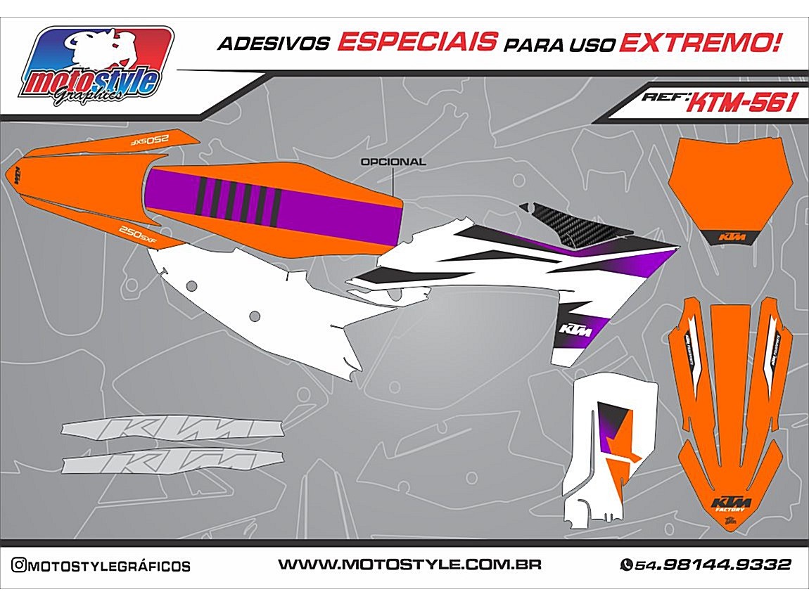 KTM 561 GRÁFICO ADESIVO KTM SXF 250 2024