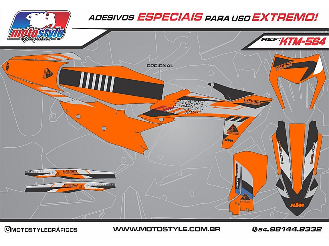 KTM 564 GRÁFICO ADESIVO KTM HARD ENDURO 300 2024