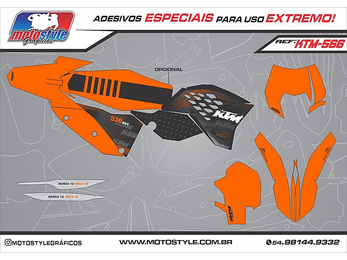 KTM 566 GRÁFICO ADESIVO KTM EXC 530