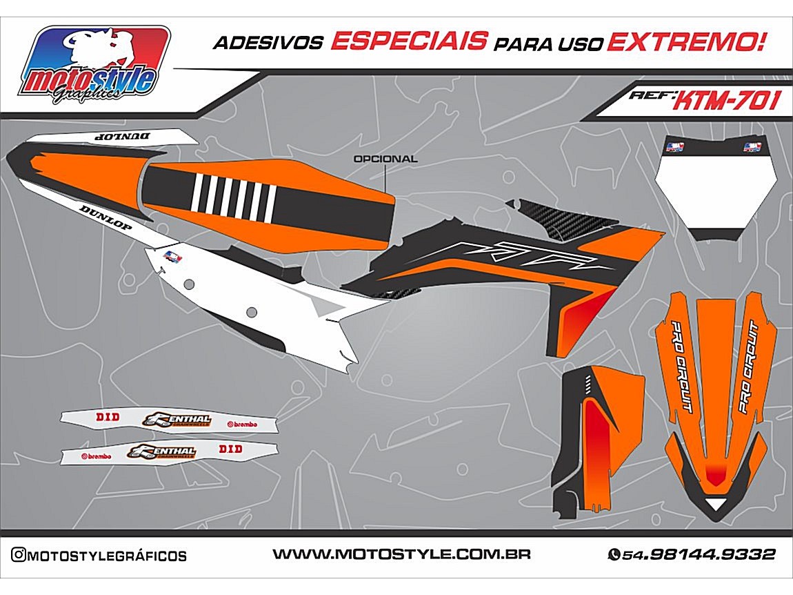 KTM 701 GRÁFICO ADESIVO KTM