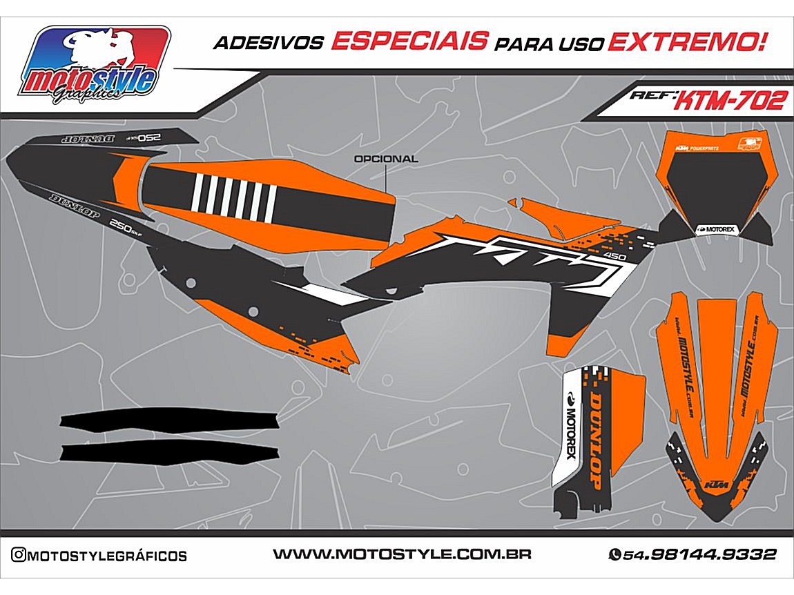KTM 702 GRÁFICO ADESIVO KTM
