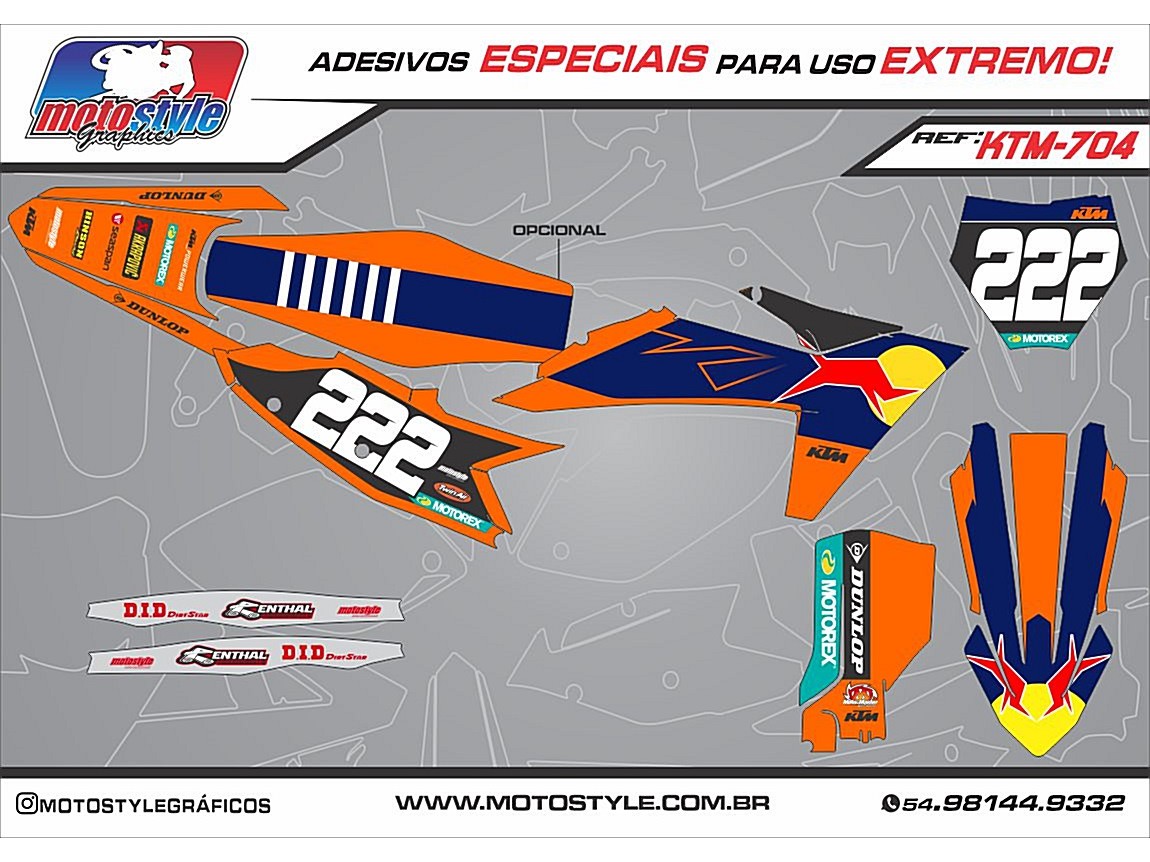 KTM 704 GRÁFICO ADESIVO KTM