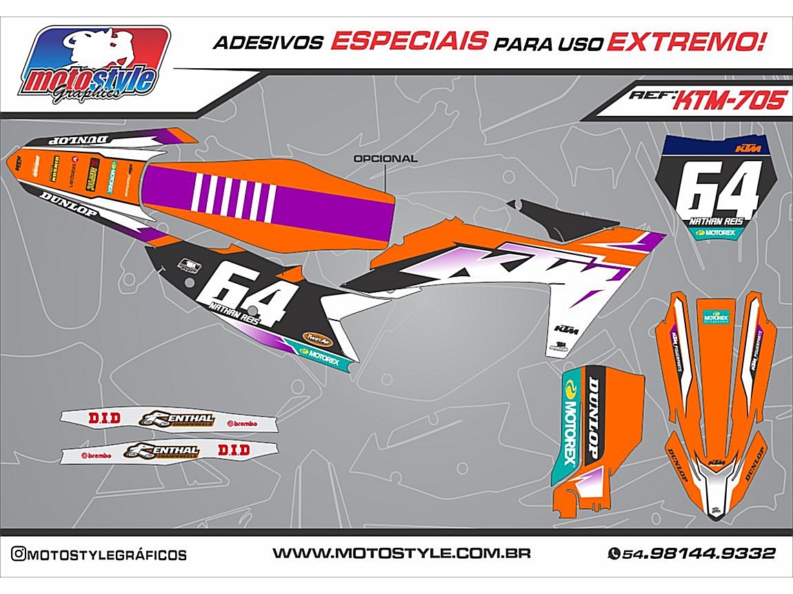 KTM 705 GRÁFICO ADESIVO KTM