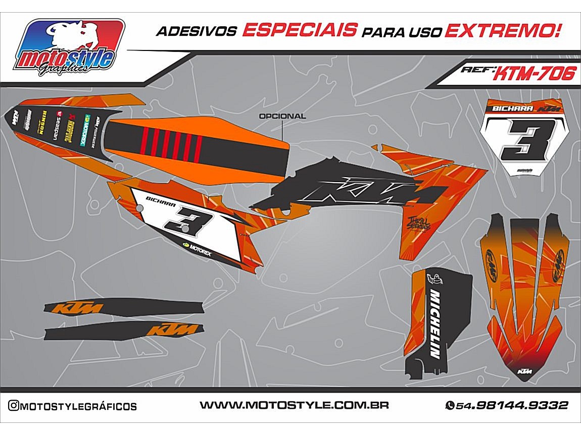 KTM 706 GRÁFICO ADESIVO KTM