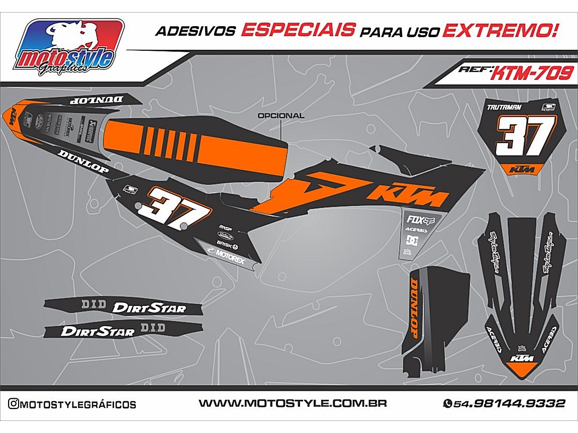 KTM 709 GRÁFICO ADESIVO KTM