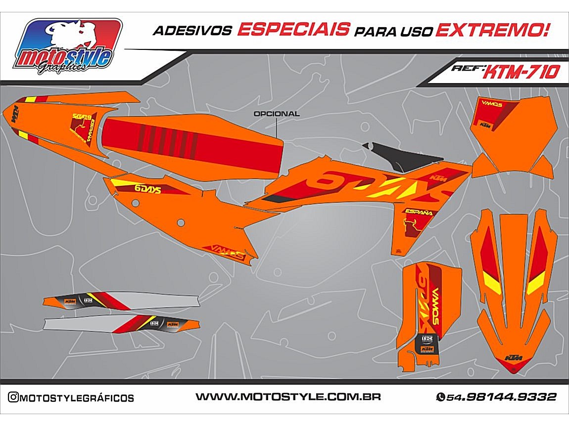 KTM 710 GRÁFICO ADESIVO KTM