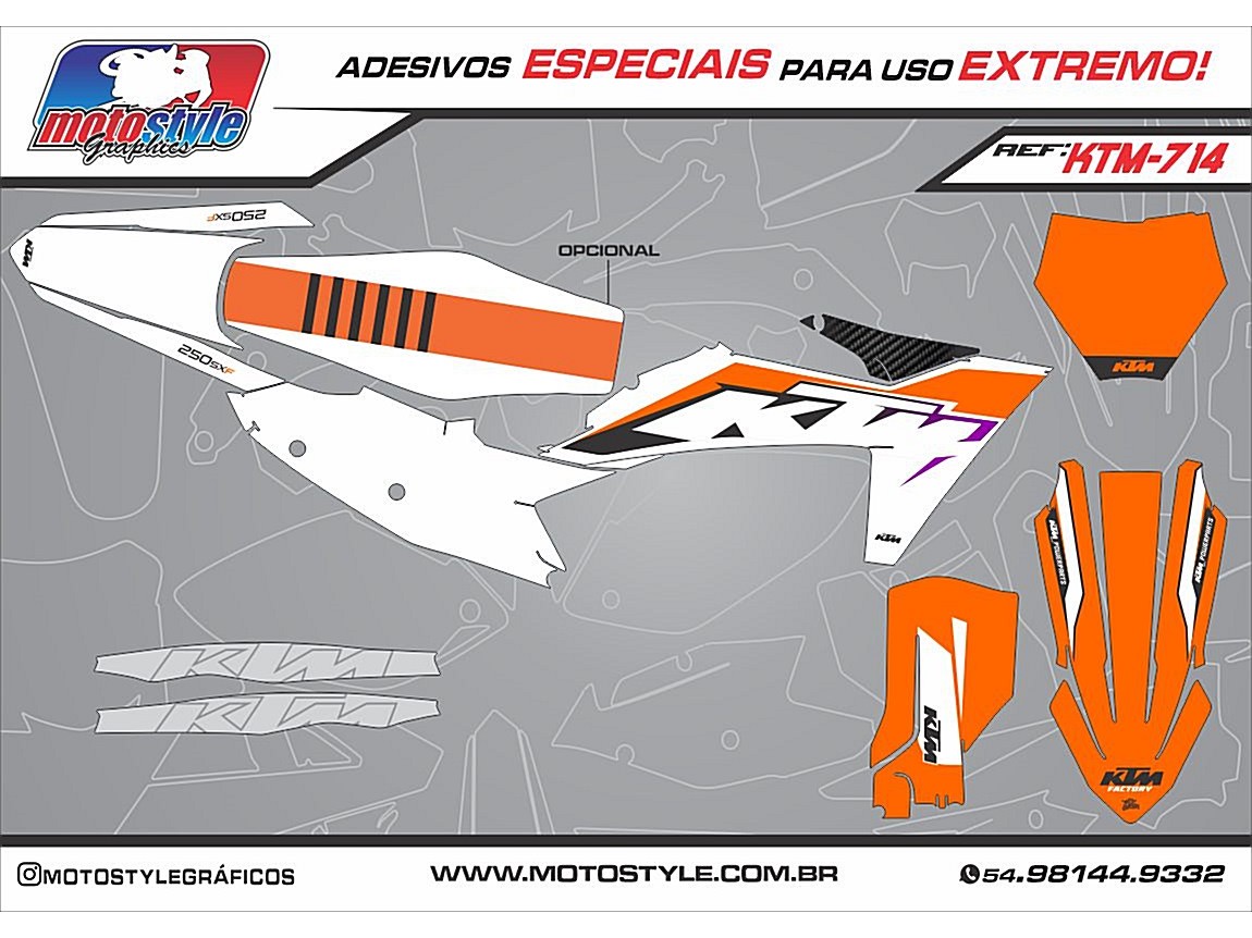 KTM 714 GRÁFICO ADESIVO KTM