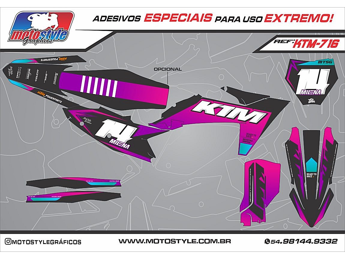 KTM 716 GRÁFICO ADESIVO KTM