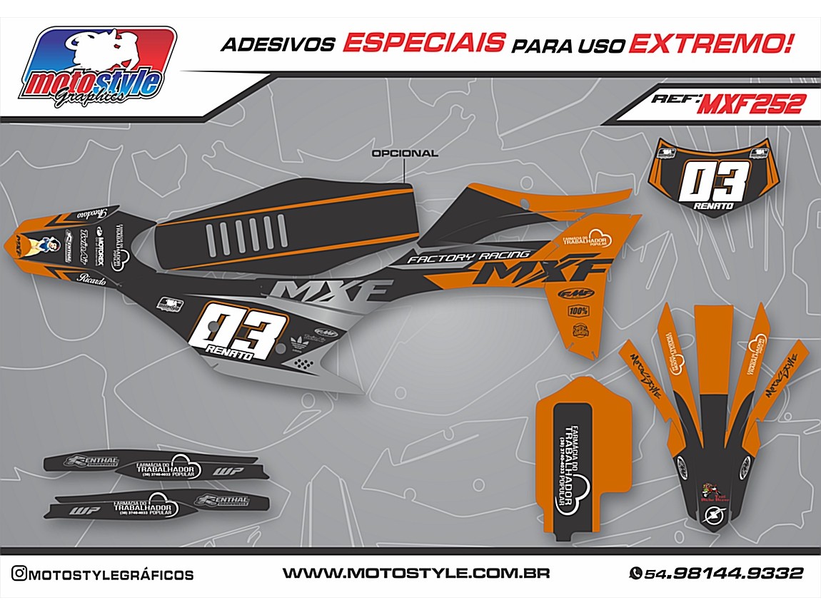 MXF 252 GRÁFICO ADESIVO MXF 4T