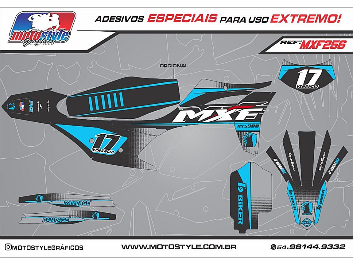 MXF 256 GRÁFICO ADESIVO MXF 4T