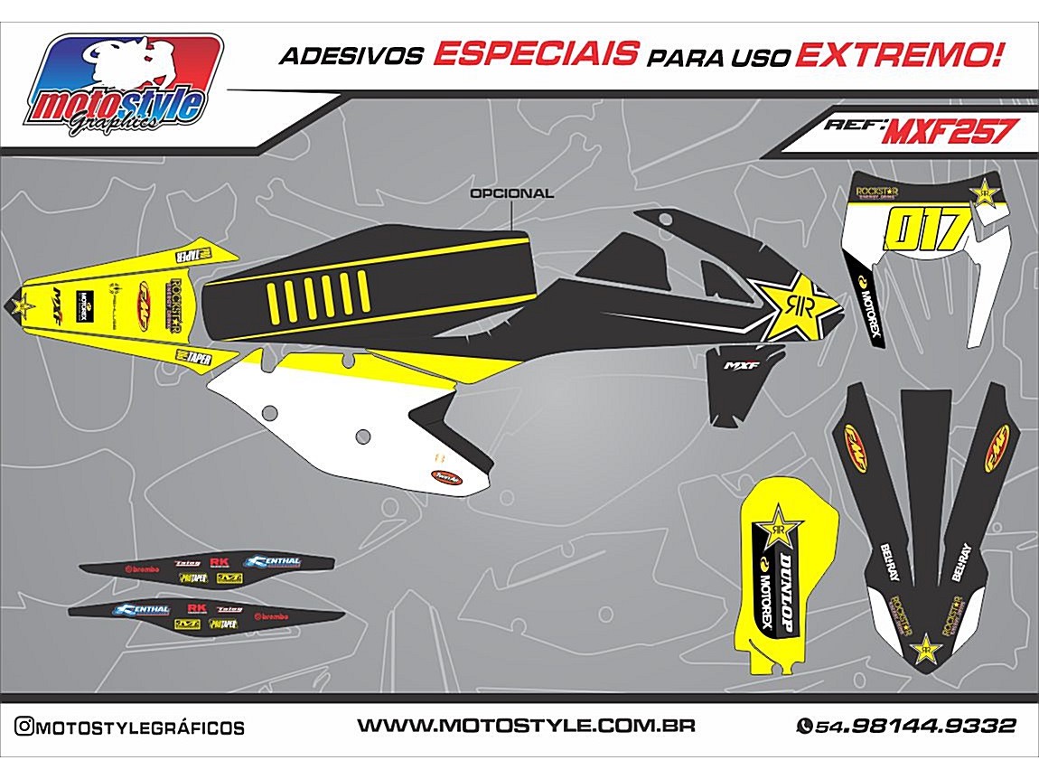 MXF 257 GRÁFICO ADESIVO MXF 4T