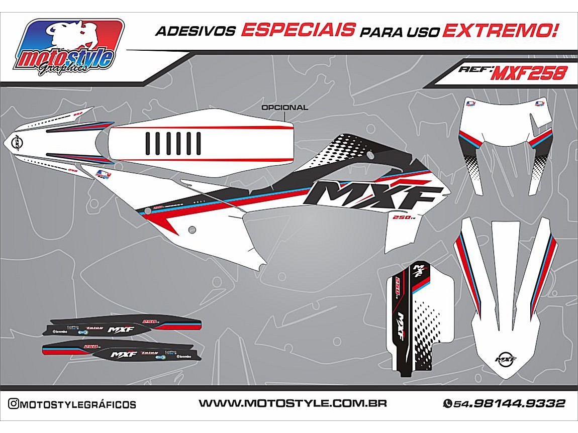 MXF 258 GRÁFICO ADESIVO MXF 4T