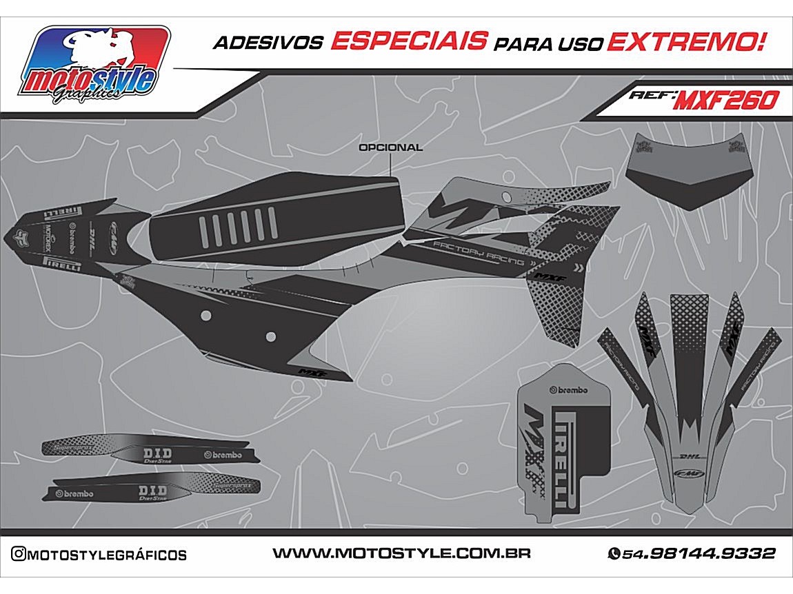 MXF 260 GRÁFICO ADESIVO MXF 4T