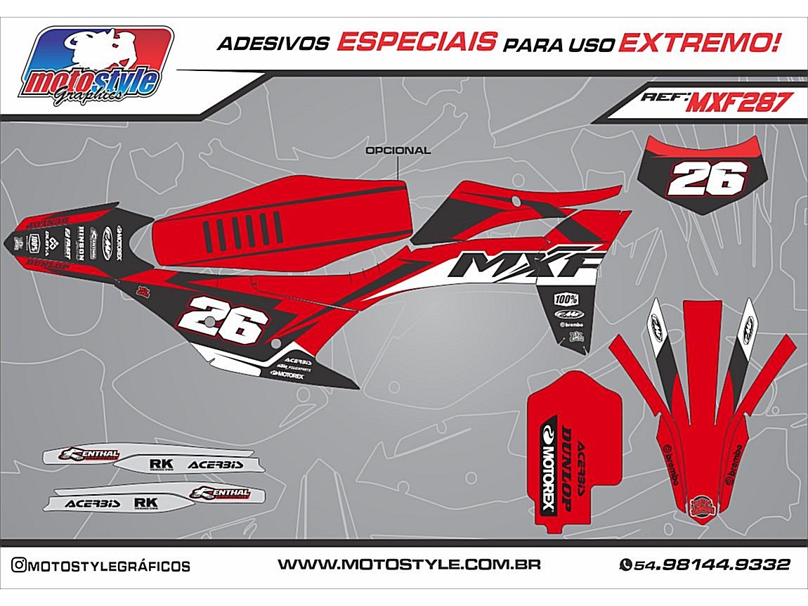MXF 287 GRÁFICO ADESIVO MXF 4T