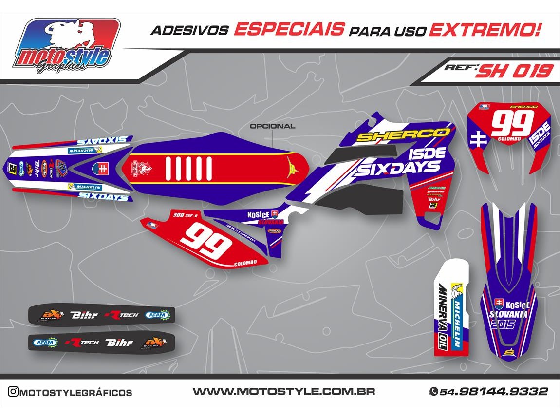 SH 019 GRÁFICO ADESIVO SHERCO RACING