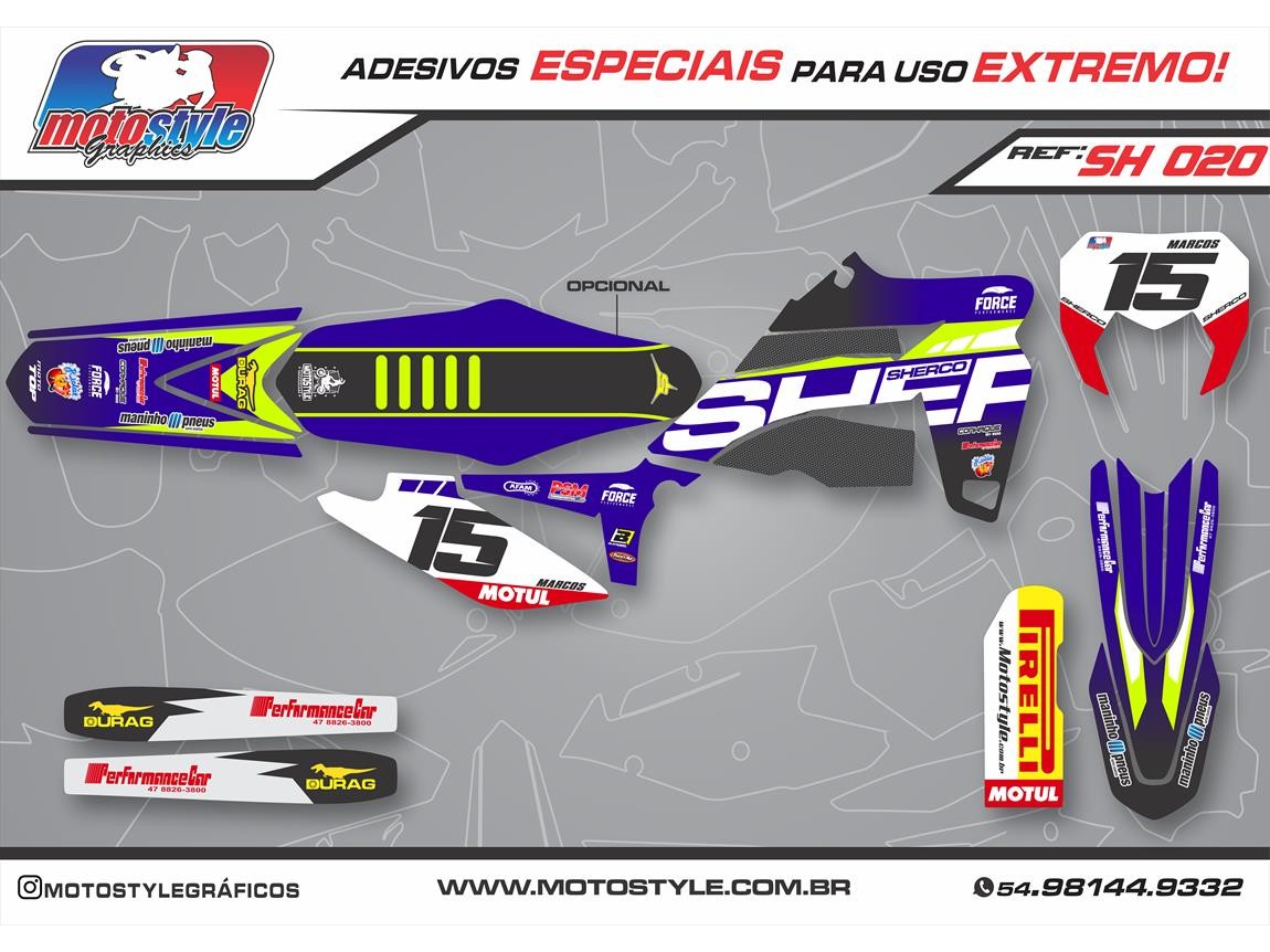 SH 020 GRÁFICO ADESIVO SHERCO RACING