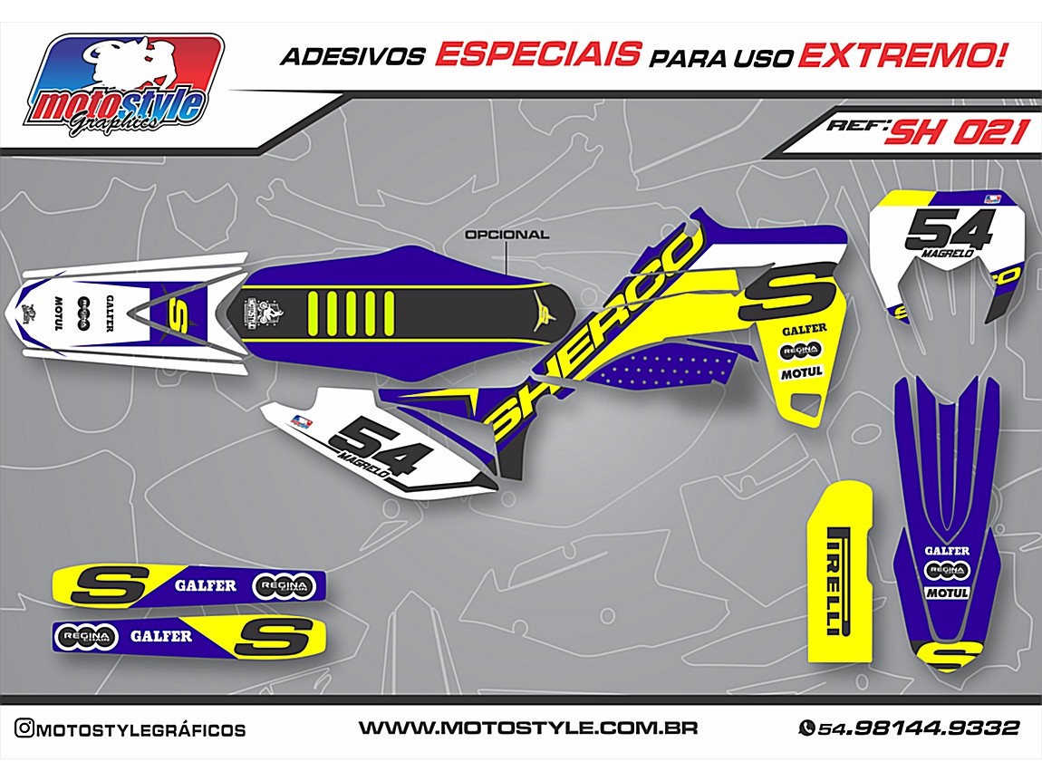 SH 021 GRÁFICO ADESIVO SHERCO RACING