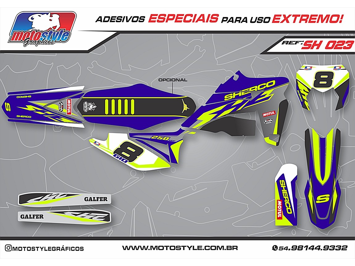 SH 023 GRÁFICO ADESIVO SHERCO RACING