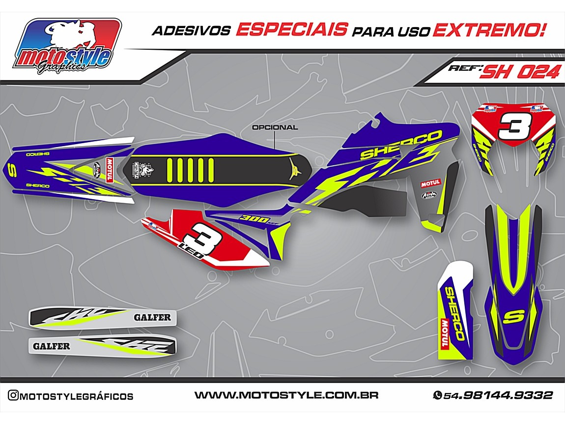 SH 024 GRÁFICO ADESIVO SHERCO RACING