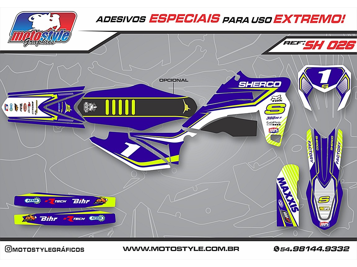 SH 026 GRÁFICO ADESIVO SHERCO RACING
