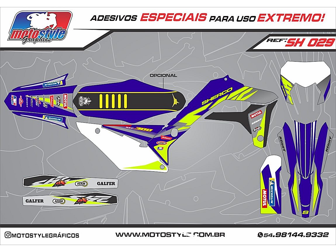 SH 029 GRÁFICO ADESIVO SHERCO RACING