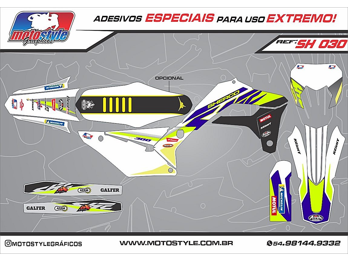 SH 030 GRÁFICO ADESIVO SHERCO RACING