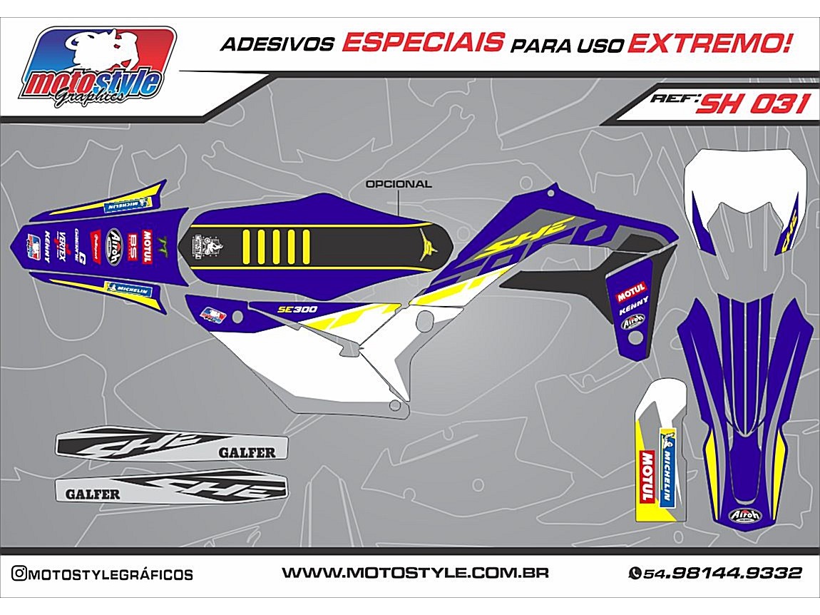 SH 031 GRÁFICO ADESIVO SHERCO RACING