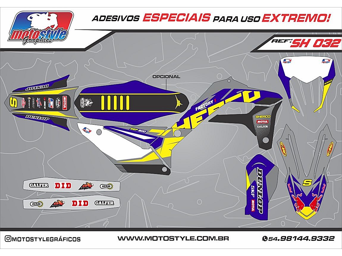 SH 032 GRÁFICO ADESIVO SHERCO RACING