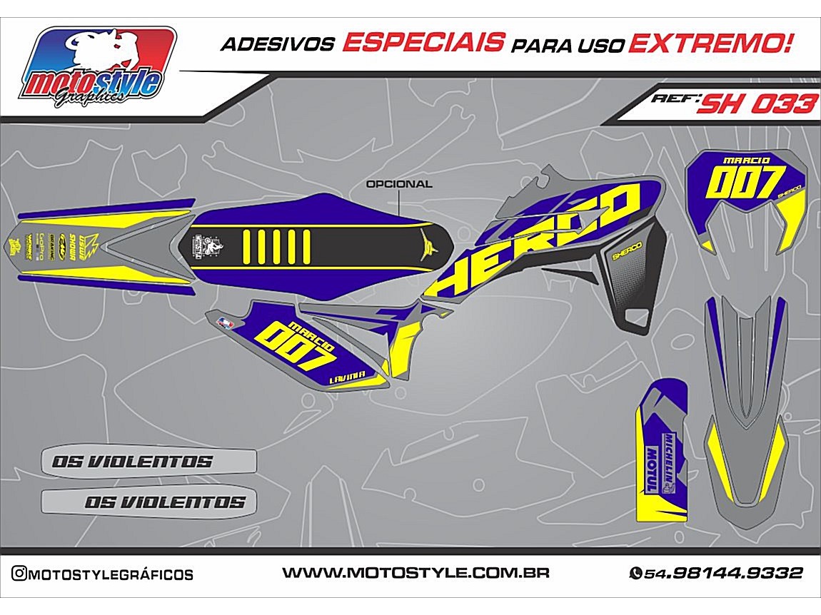 SH 033 GRÁFICO ADESIVO SHERCO RACING