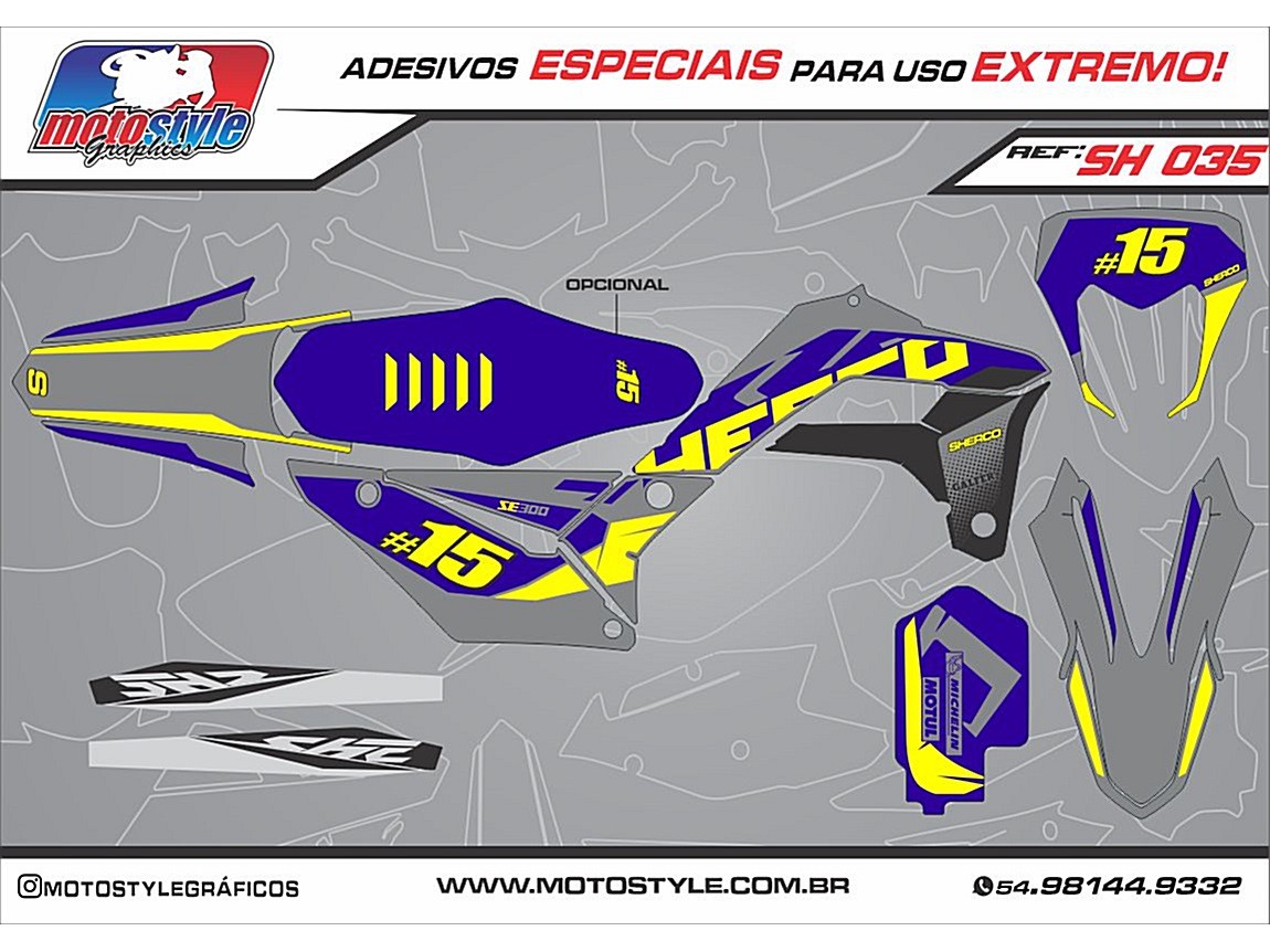 SH 035 GRÁFICO ADESIVO SHERCO RACING