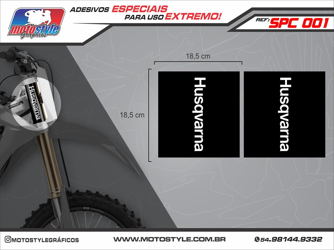 SPC 001 ADESIVO DE SUSPENSÃO PARTE DE CIMA HUSQVARNA PRETO