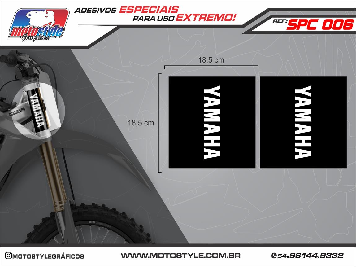 SPC 006 ADESIVO DE SUSPENSÃO PARTE DE CIMA YAMAHA PRETO