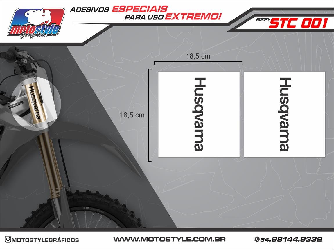 STC 001 ADESIVO DE SUSPENSÃO PARTE DE CIMA HUSQVARNA TRANSPARENTE