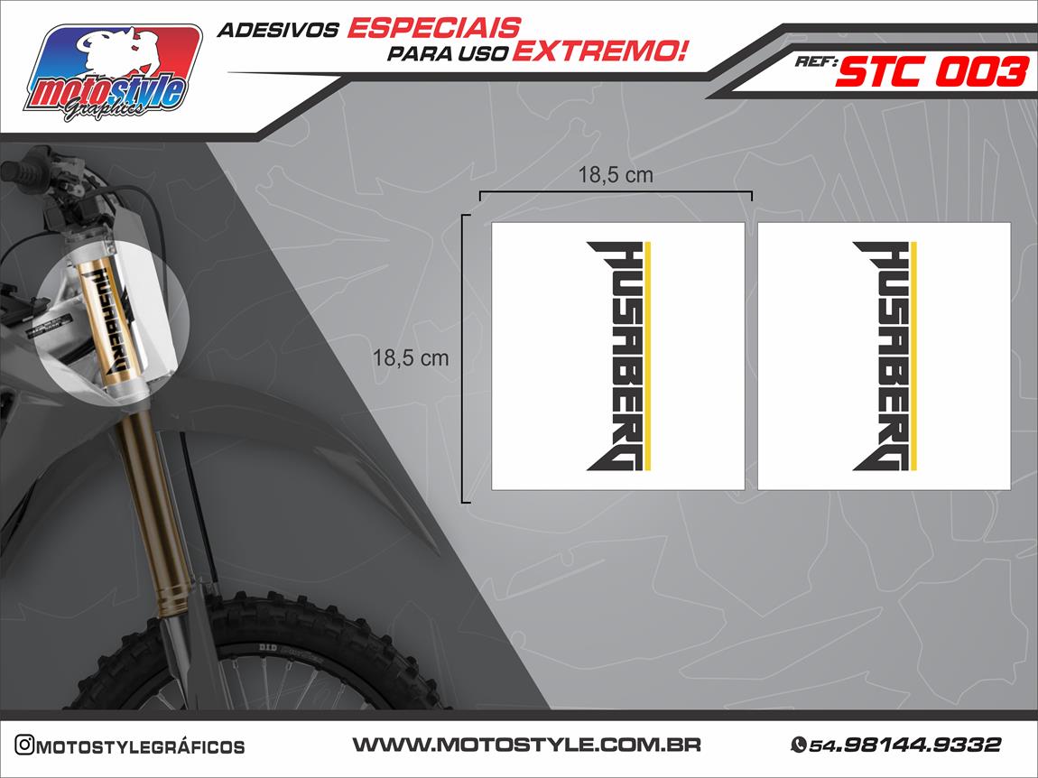 STC 003 ADESIVO DE SUSPENSÃO PARTE DE CIMA HUSABERG TRANSPARENTE